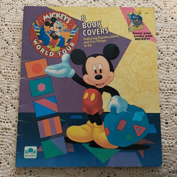 Retro Mickey's World Tour 6 Book Covers Vintage 1991 Complete By Golden books - Picture 3 of 8